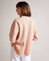 ELSSIAA-Knitwear-ELSSIAA is the perfect thing to throw on over a simple tee and jeans, or wear under a coat in cooler weather. The jumper has a boxy fit and ribbed trims, with a crew neckline and raw hemline to finish the look. Jumper Jacquard logo design Boxy fit Long sleeved Ribbed trims Raw hemline Crew neck Julia is 5'10" / 1.78m and wears Pink in a Ted size 1- Ted Baker Romania